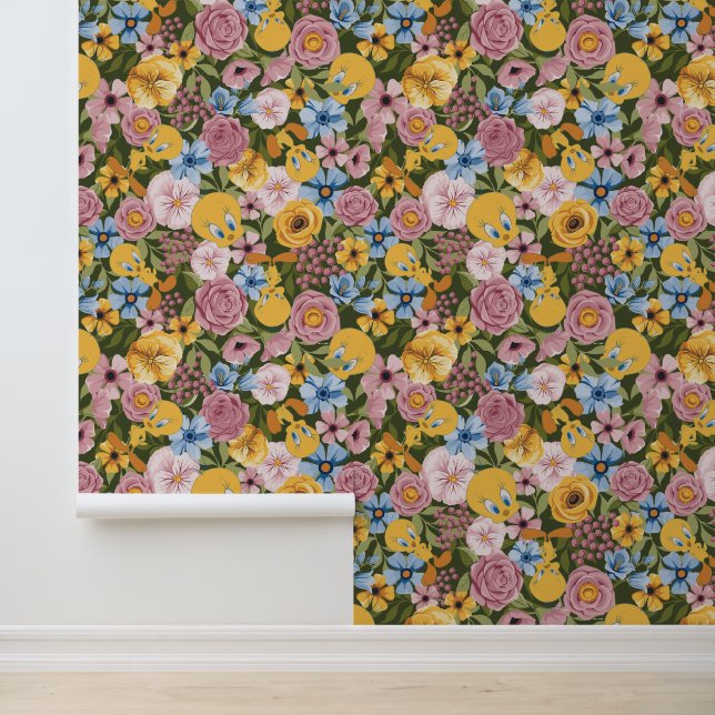 TWEETY™ Floral Embroidery Pattern Behang (Applicatie)