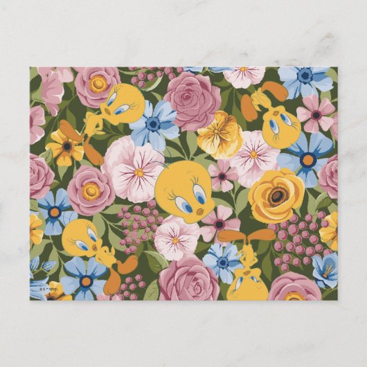 TWEETY™ Floral Embroidery Pattern Briefkaart (Voorkant)