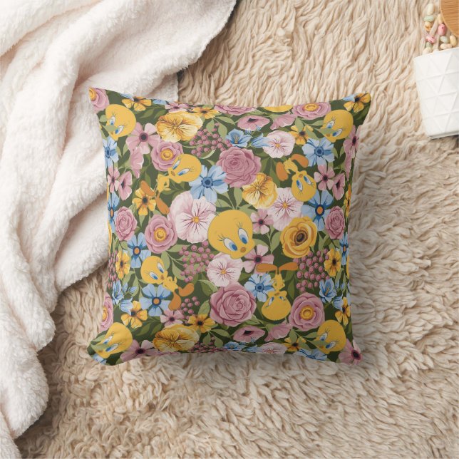 TWEETY™ Floral Embroidery Pattern Kussen (Deken)