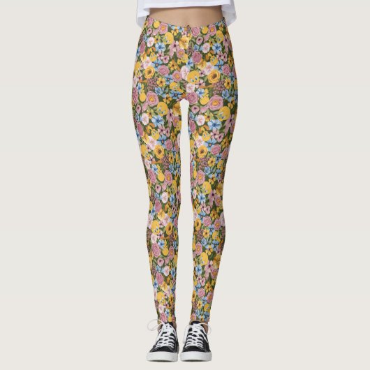 TWEETY™ Floral Embroidery Pattern Leggings (Voorkant)