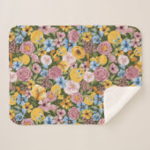 TWEETY™ Floral Embroidery Pattern Sherpa Deken (Voorkant (horizontaal))