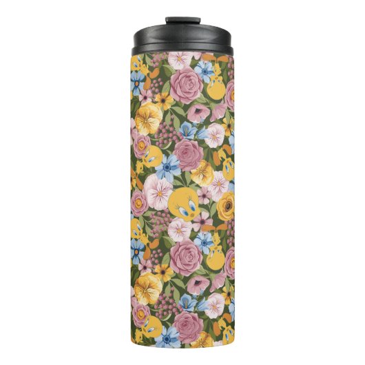 TWEETY™ Floral Embroidery Pattern Thermosbeker (Voorkant)