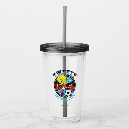 TWEETY™ Football Club Badge Acryl Drinkbeker (Voorkant)