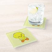 Tweety Glazen Onderzetter (Schuin)