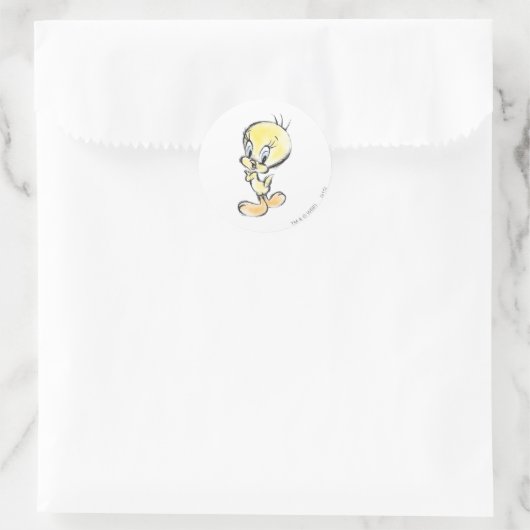 TWEETY™ - Hand gedaan Ronde Sticker