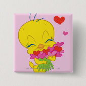 TWEETY™ Harten Vierkante Button 5,1 Cm (Voorkant)