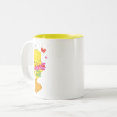 TWEETY™ Hartjes Tweekleurige Koffiemok (Voorkant links)