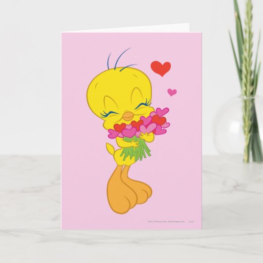 Tweety Hearts Feestdagen Kaart (Voorkant)