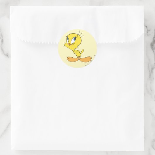 TWEETY™ Hmm Ronde Sticker (Tas)