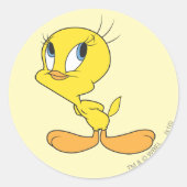 TWEETY™ Hmm Ronde Sticker (Voorkant)