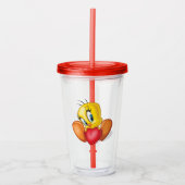 TWEETY™ Holding Heart Acryl Drinkbeker (Voorkant)