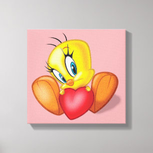 TWEETY™ Holding Heart Canvas Afdruk