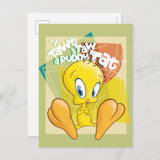 TWEETY™ "I Tawt I Taw a Puddy Tat" Briefkaart (Voorkant / Achterkant)
