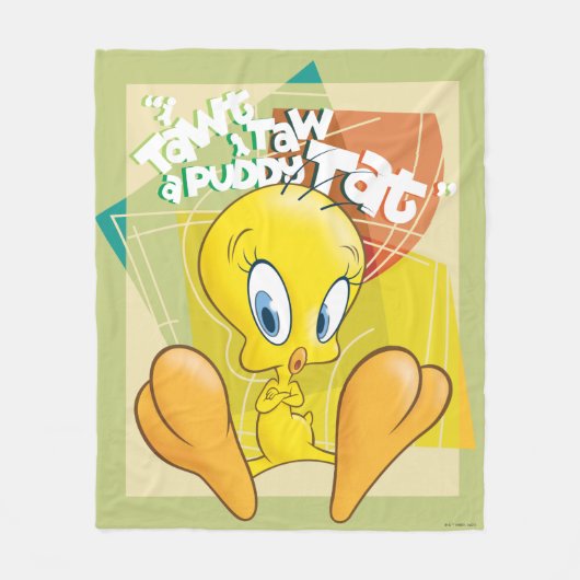 TWEETY™ "I Tawt I Taw A Puddy Tat" Fleece Deken (Voorkant)