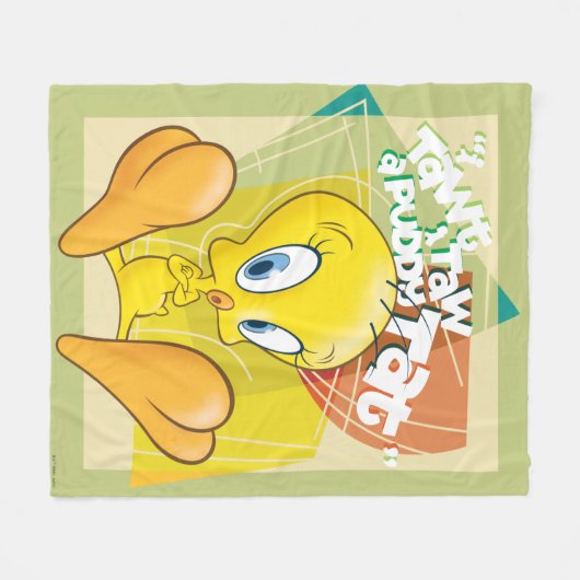 TWEETY™ "I Tawt I Taw A Puddy Tat" Fleece Deken (Voorkant (Horizontaal))
