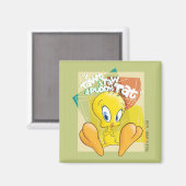 TWEETY™ "Ik dacht dat ik een poesje zag" Magneet (Voorkant / Achterkant)