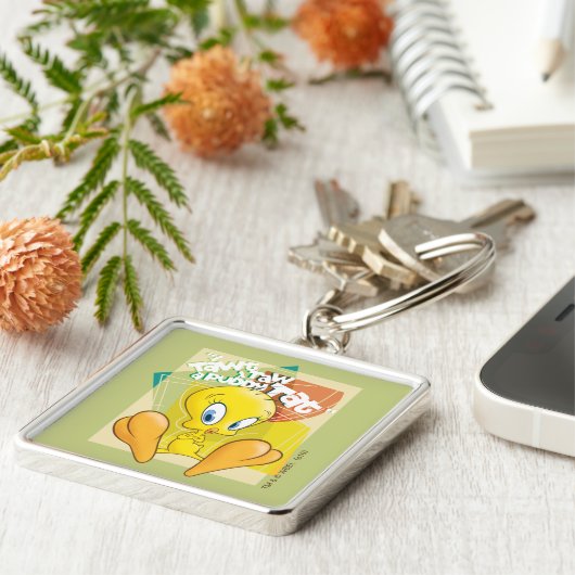 TWEETY™ "Ik dacht dat ik een poesje zag" Sleutelhanger (Zijkant)