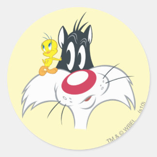 TWEETY™ in actie Pose 12 Ronde Sticker