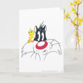 Tweety in Action Pose 12 Kaart (Gele Bloem)