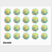 TWEETY™ in blauwe golf Ronde Sticker (Vel)