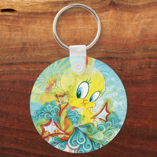 Tweety in Blue Wave Sleutelhanger (Voorkant)