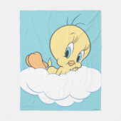 Tweety in Clouds Pose 3 Fleece Deken (Voorkant)