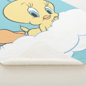 Tweety in Clouds Pose 3 Sherpa Deken (3/4)
