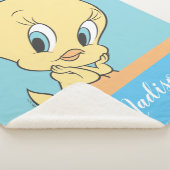 Tweety in Clouds Pose 9 Sherpa Deken (3/4)
