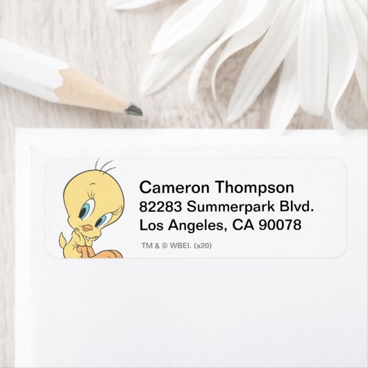 TWEETY™ In De Wolken Pose 9 Etiket (Insitu)