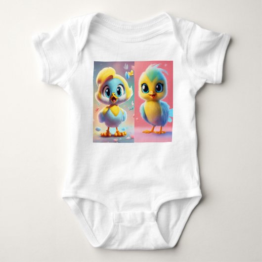 Tweety. in pastelkleuren. kinderachtig en leuk romper (Voorkant)