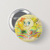TWEETY™ in regenbogen Ronde Button 5,7 Cm (Voorkant /achterkant)