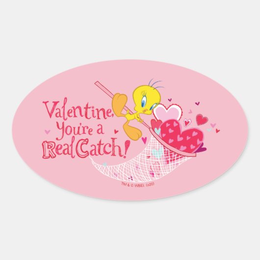 TWEETY™ - Je bent een echte vangst Ovale Sticker (Voorkant)