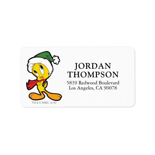 TWEETY™ kerstgedachten Etiket (Voorkant)