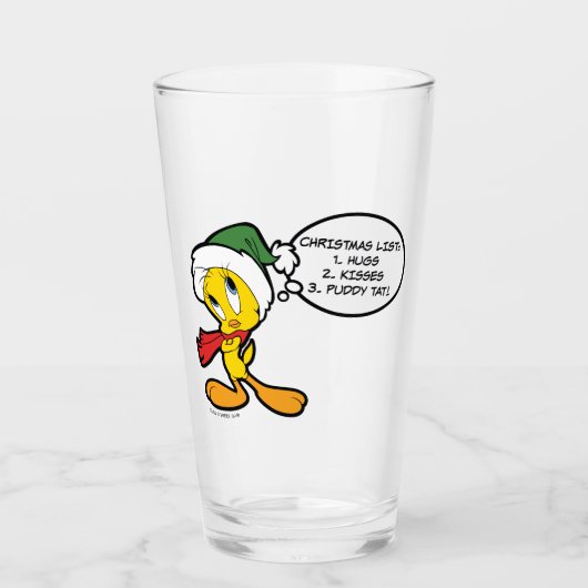 TWEETY™ kerstgedachten Glas (Voorkant)
