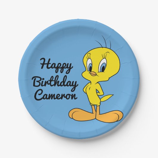 TWEETY™ | Knappe Vogel Papieren Bordje (Voorkant)