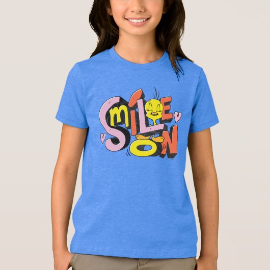 TWEETY™ Lach Er Maar Op Tri-Blend Shirt (Voorkant)