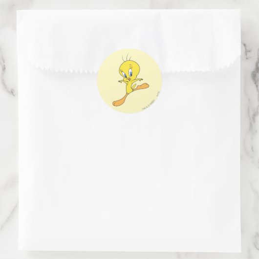 TWEETY™-landing Ronde Sticker (Tas)
