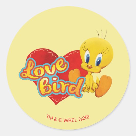 TWEETY™ - Love Bird Ronde Sticker (Voorkant)