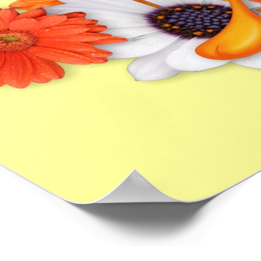 Tweety met Daisies Poster (Hoek)
