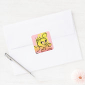 TWEETY™ Met Hartjes Vierkante Sticker (Envelop)