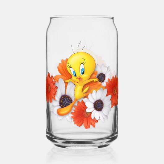 TWEETY™ met madeliefjes Blikvorm Glas (Achterkant)