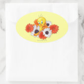 TWEETY™ met madeliefjes Ovale Sticker (Tas)