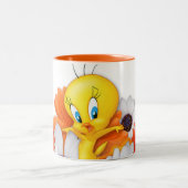 TWEETY™ met madeliefjes Tweekleurige Koffiemok (Center)
