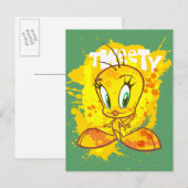 TWEETY™ met naam Briefkaart (Voorkant / Achterkant)