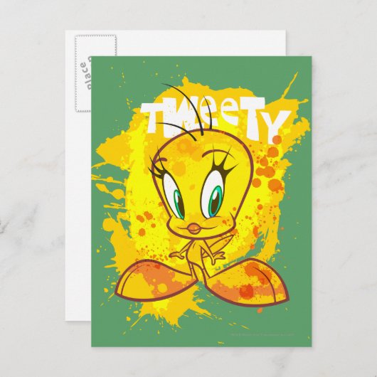 TWEETY™ met naam Briefkaart (Voorkant / Achterkant)