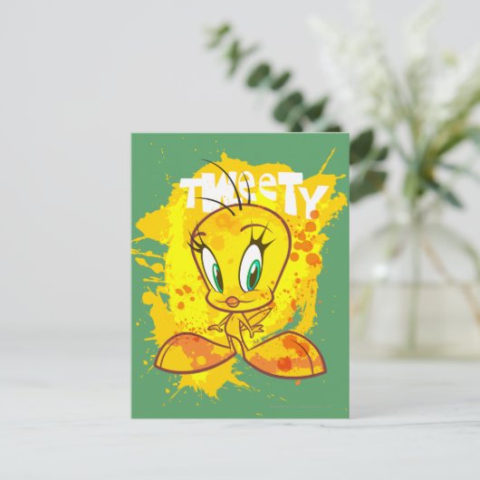 TWEETY™ met naam Briefkaart (Staand voorkant)