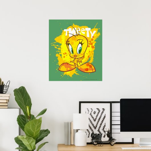 Tweety met naam poster (Thuiskantoor)