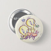 TWEETY™ met Pareltjes Ronde Button 5,7 Cm (Voorkant /achterkant)