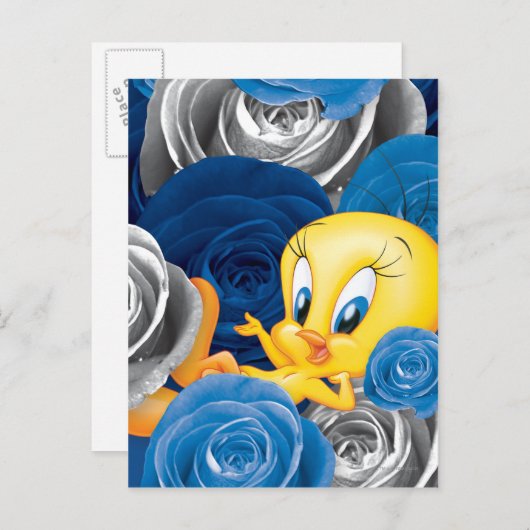 TWEETY™ met Rozen Briefkaart (Voorkant / Achterkant)