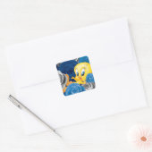 TWEETY™ met Rozen Vierkante Sticker (Envelop)